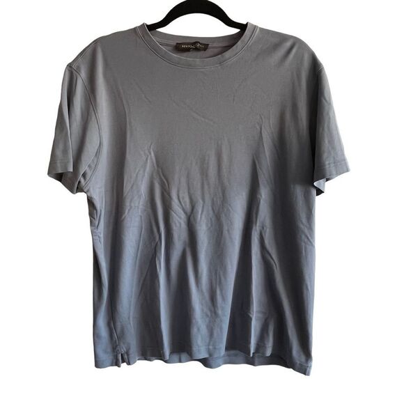 Men's Robert Barakett Blue Pima Cotton Crewneck T-Shirt - Picture 1 of 7